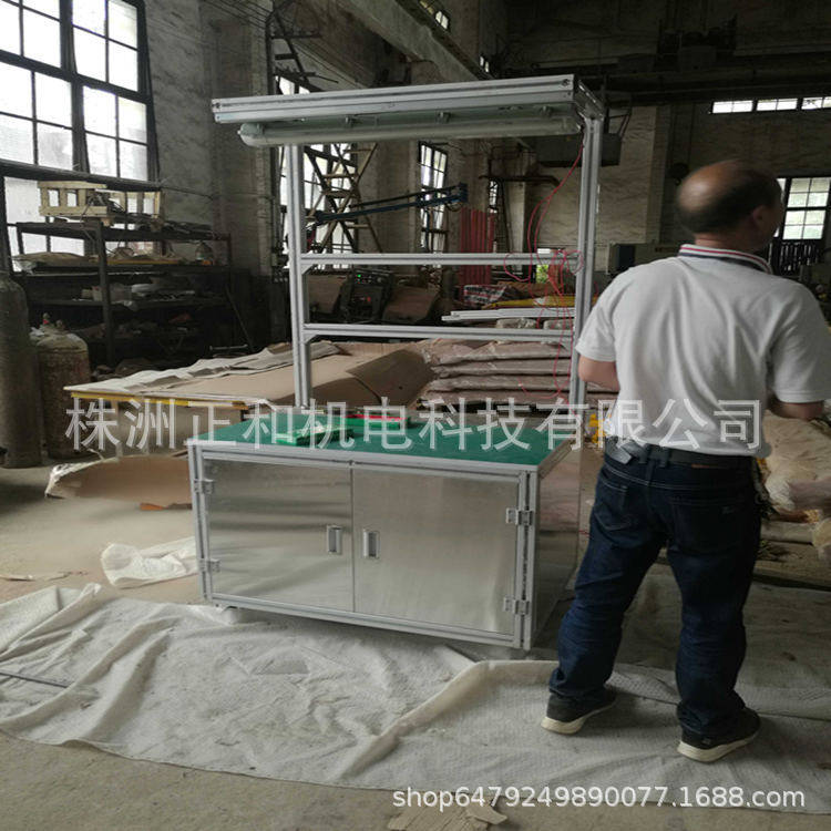 防静电可移动式工作桌湖南株洲长株潭铝合金材质流水线专用