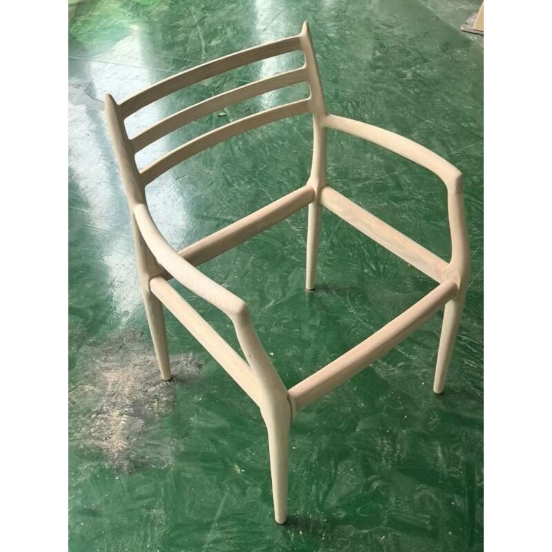 北欧简约家用实木餐椅绳编椅子厂家直发白胚白茬椅