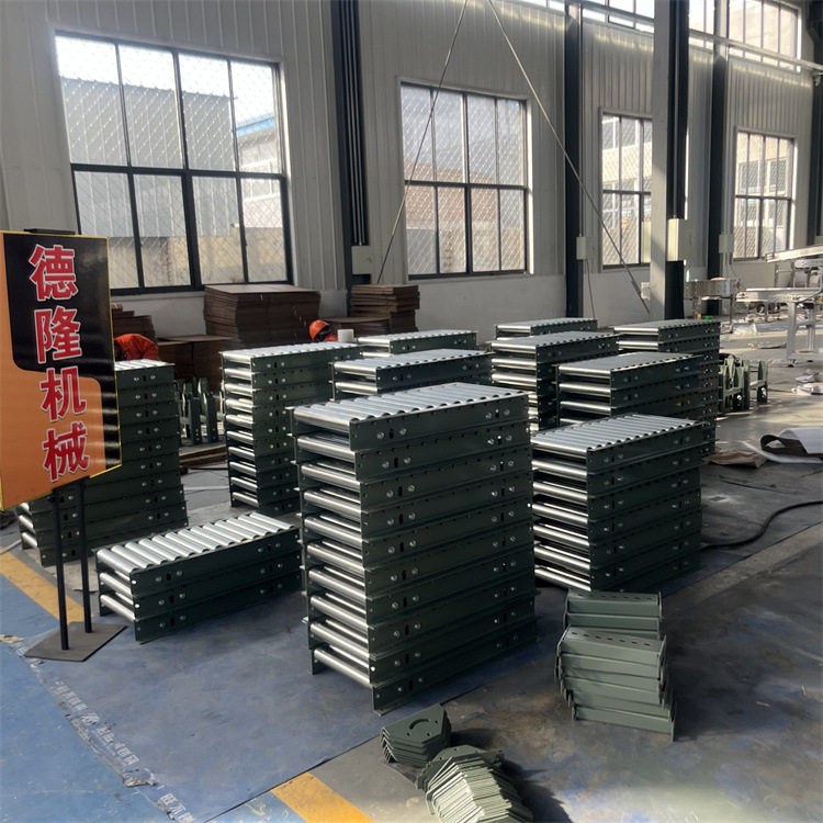 无动力滚筒输送机流水线托辊传送带镀锌无动力轨道输送线