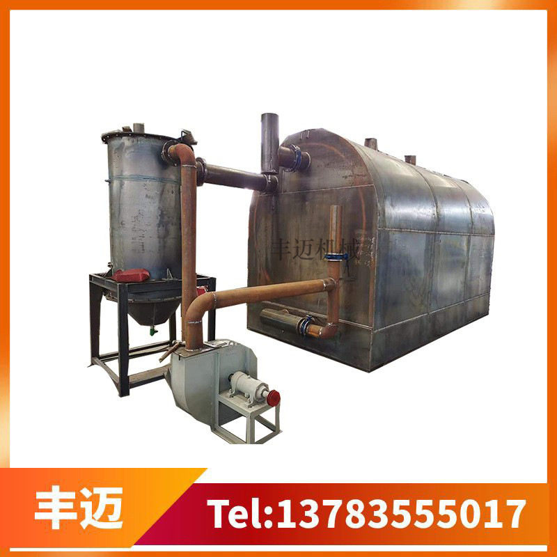 卧式无烟木炭炭化炉 气流连续式原木炭化炉 木屑稻壳制棒碳化设备