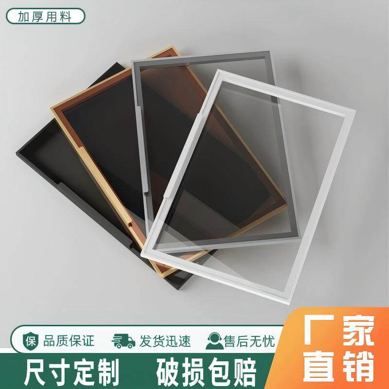 极简玻璃柜门尺寸颜色可选铝合金餐边酒柜钢化玻璃门衣帽间门