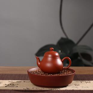 潮州原矿朱泥小品梨壶80ml小容量一壶一杯喝茶茶壶旅行喝茶茶具