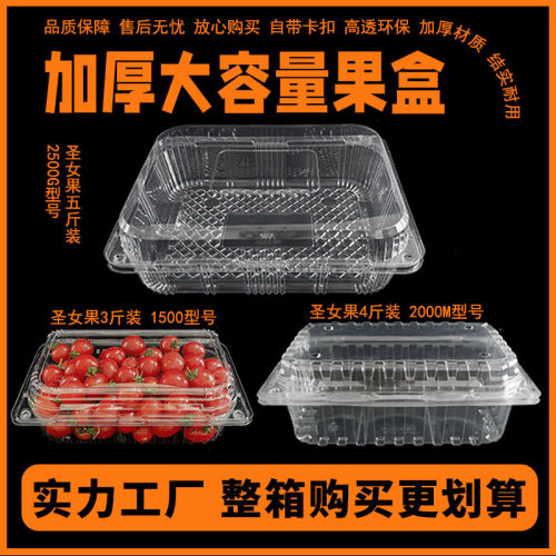 一次性水果蔬盒3斤1500保鲜盒4斤2000M打包盒5斤2500G包装盒超大