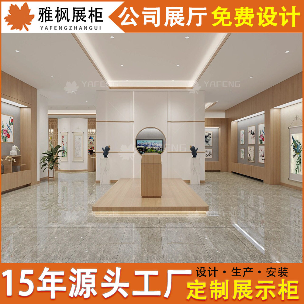 简约艺术展厅设计展示柜中岛产品陈列柜书画工艺品博物馆展柜订置