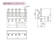 5289 5199 针座 5mm 接插件 HX红星75002 7.5mm