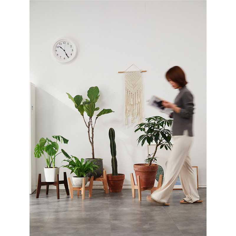 简约落地地面花架客厅阳台装饰花盆架北欧室内花卉置物架花托架