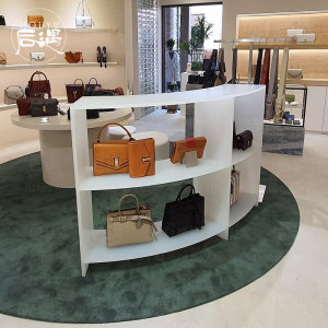 亚克力服装店磨砂陈列架展示x柜摆放鞋包包架流水台展示柜台道具