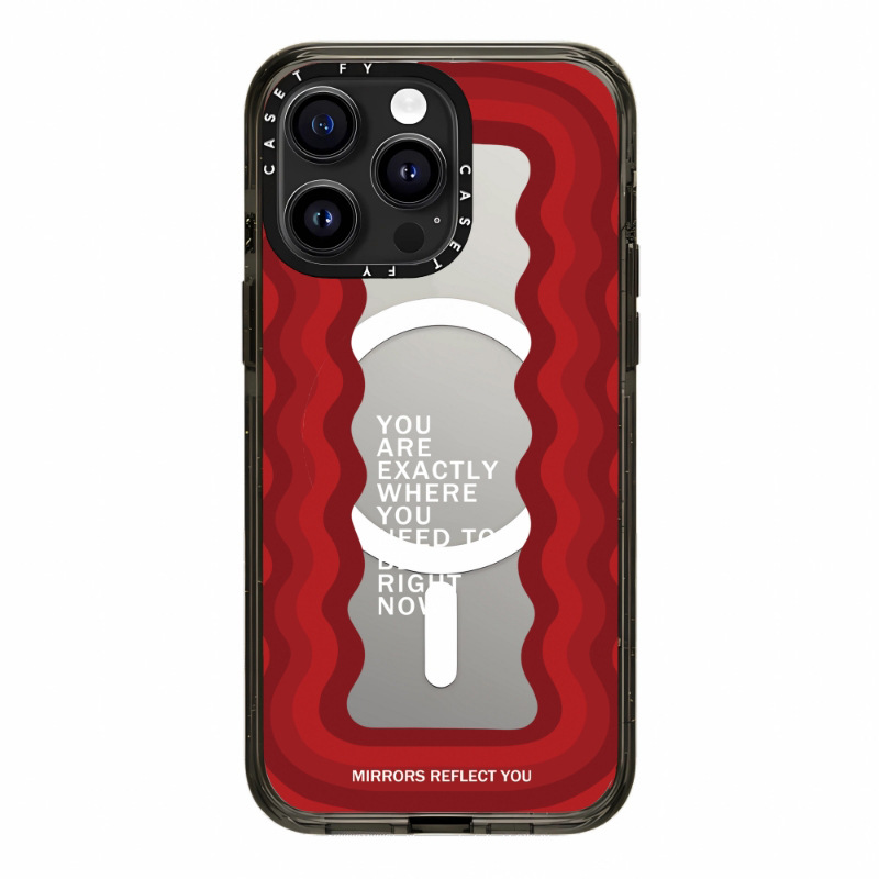 【官方正品】CASETiFY 磁吸红色波浪纹适用苹果iPhone15ProMax手机壳13潮牌12防摔14pro