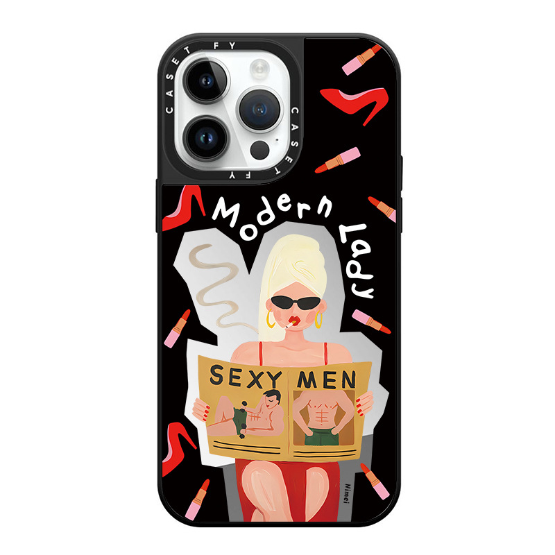 【官方正品】CASETiFY 摩登女郎适用苹果iPhone14ProMax手机壳13潮牌12防摔15Ultra镜面