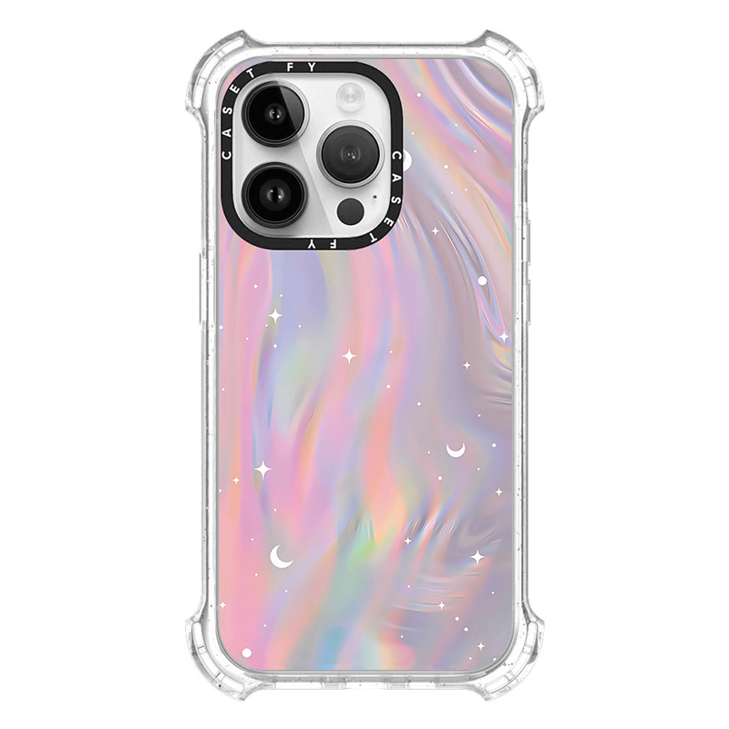 【官方正品】CASETiFY 四角防摔幻彩极光星月适用苹果iPhone15ProMax手机壳14/13/12套11