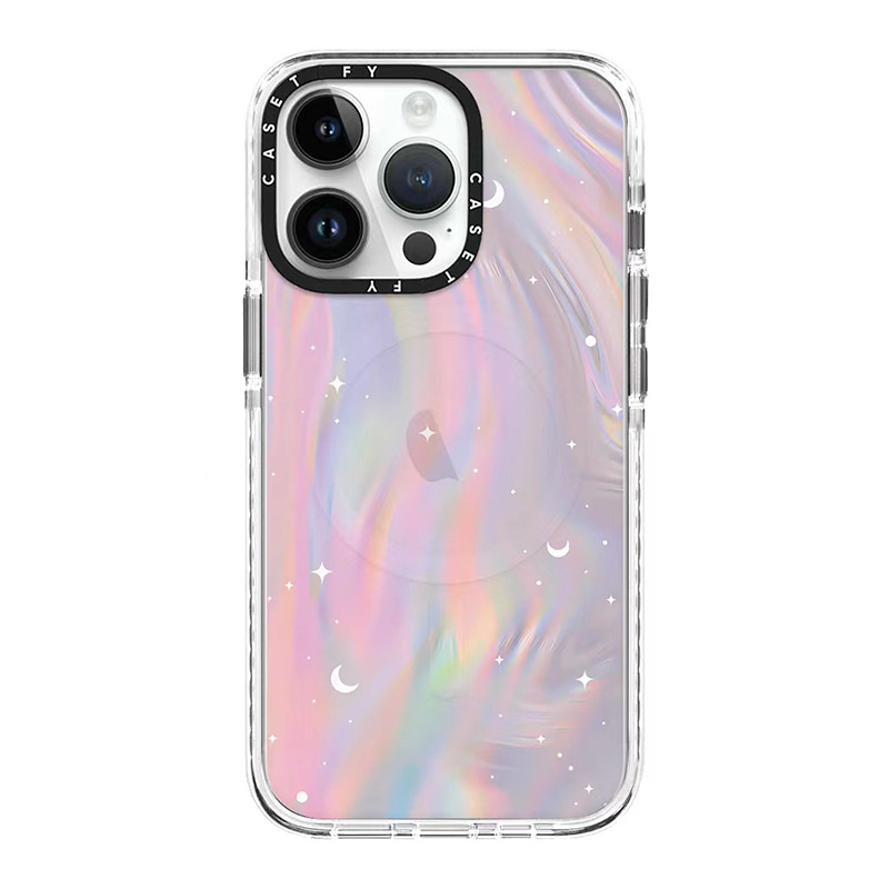 梦幻极光星月适用苹果iPhone16ProMax磁吸手机壳13潮牌15/14plus