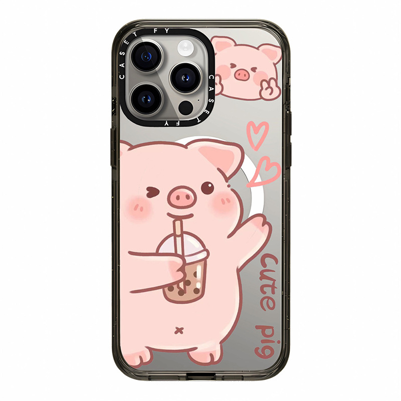 【官方正品】CASETiFY 磁吸可爱粉猪适用苹果iPhone16ProMax手机壳13/14防摔15pro保护套