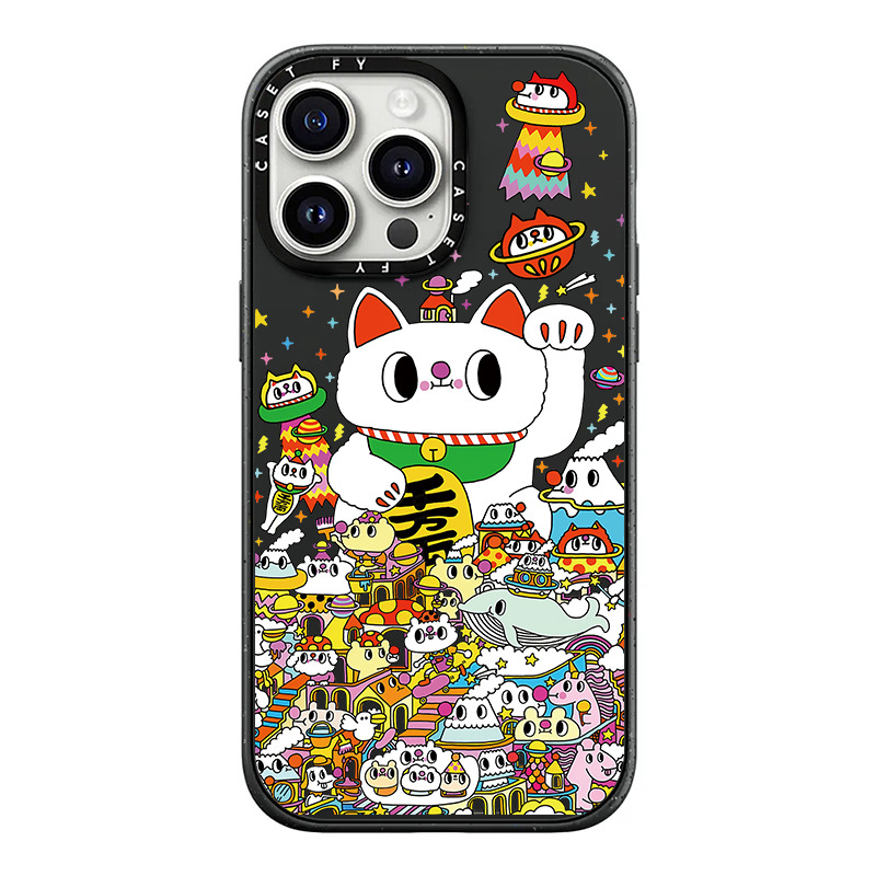 【官方正品】CASETiFY 磨砂亚克力招财猫适用苹果iPhone16ProMax手机壳15pro潮牌14防摔