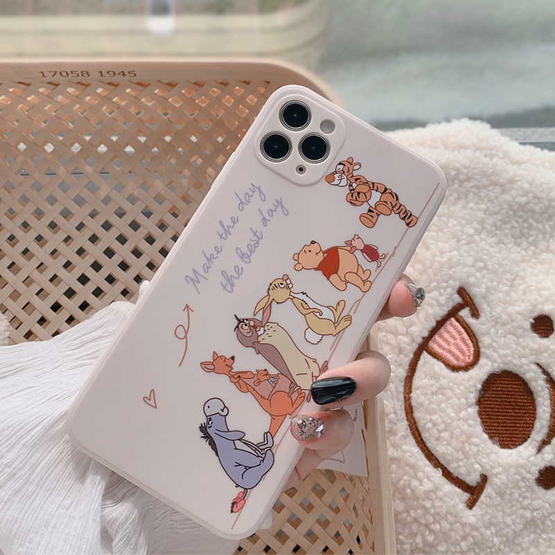 卡通漫画iphone16苹果手机壳11直边X适用15精孔14pro max磨砂8/12