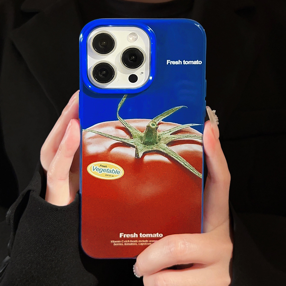 小众ins番茄水果苹果15手机壳14个性iphone13promax硅胶11适用X潮