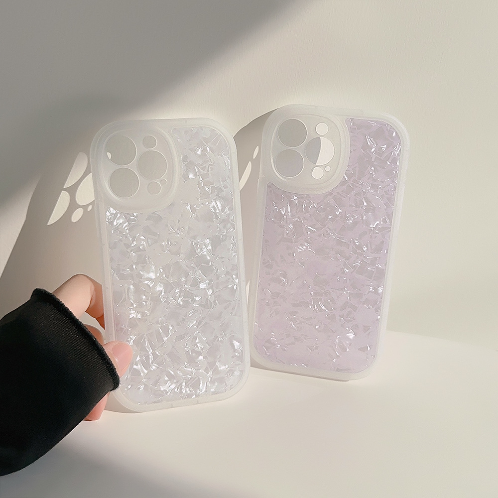 超仙贝母纹iphone16苹果手机壳11纯色Xs硅胶15promax适用12硅胶13