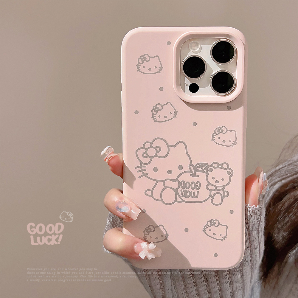 ins粉色猫咪iphone14苹果手机壳16卡通13硅胶12适用15pro max可爱
