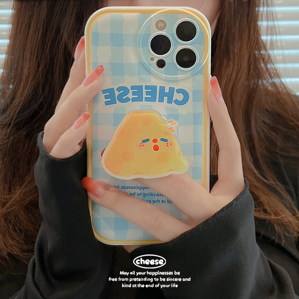 奶酪适用14苹果16手机壳iphone15plus新款13pro硅胶12支架11软套X
