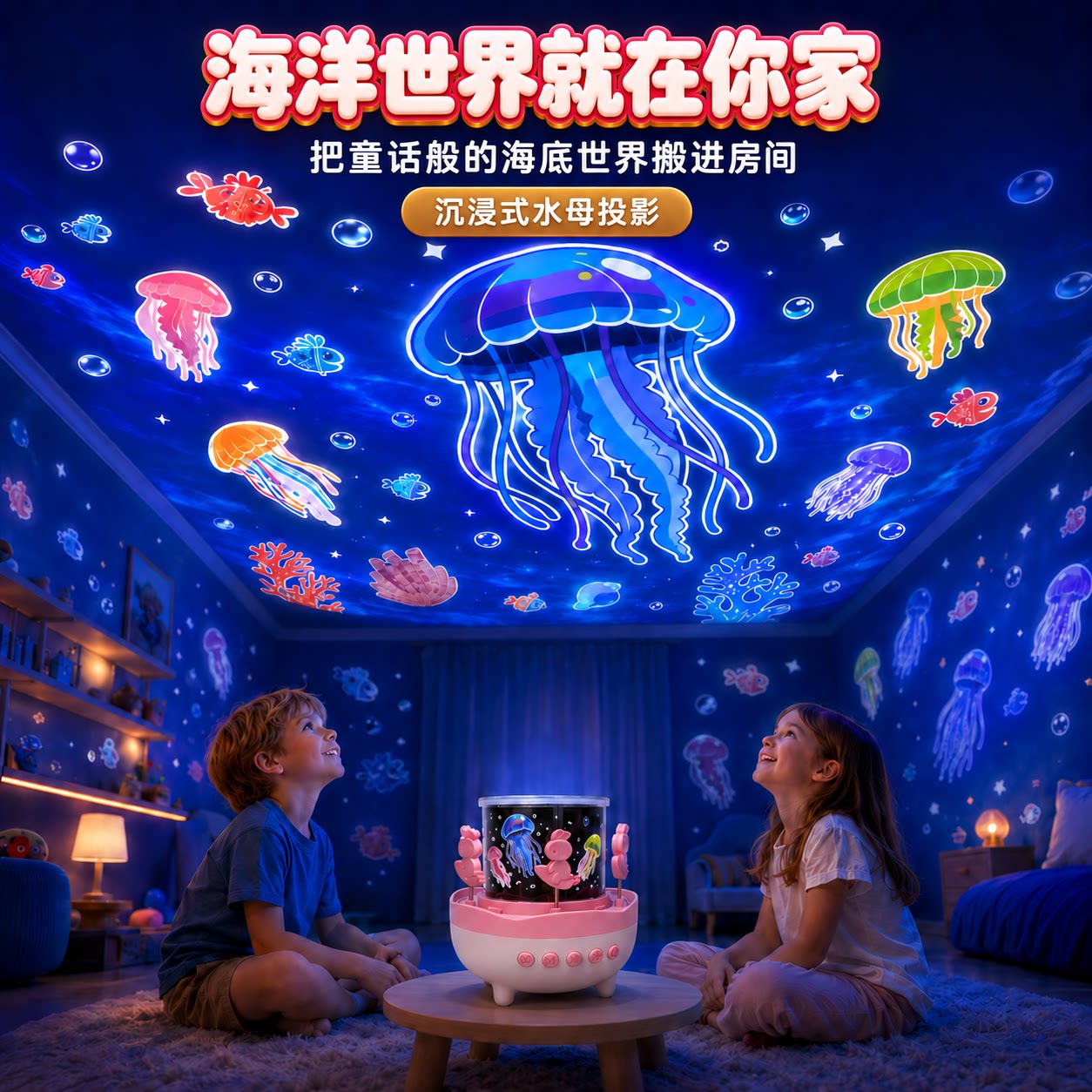 女童生日礼物星空投影灯