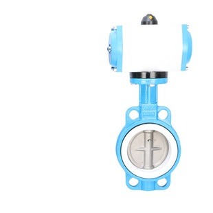 100 250 D671F气动蝶阀DN50 300 200 150 气动四氟蝶阀 125