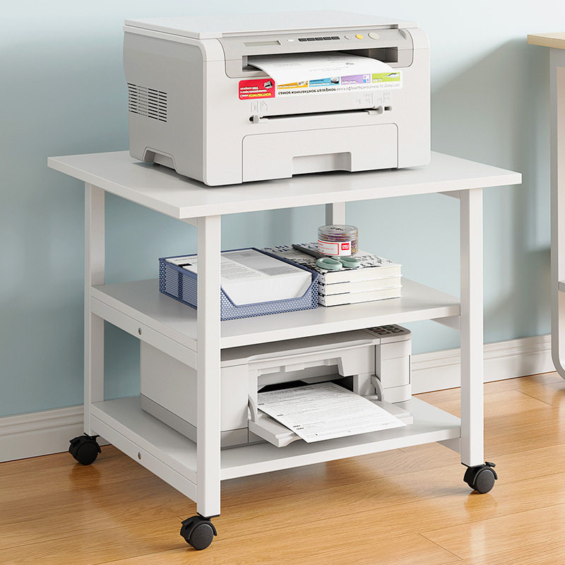 置物架多层打印机落地办公室收纳移动简易小书架储物架复印机架子