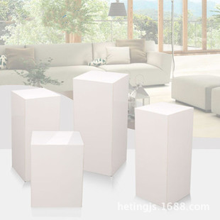 大理石底座玄关落地摆件客厅电视柜旁轻奢雕塑展示台石墩花架台