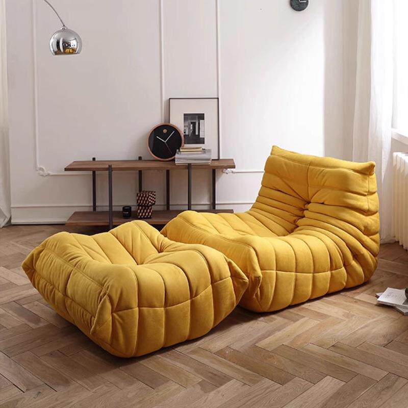 懒人布艺沙发网红毛毛虫沙发客厅阳台成人单人落地休闲可躺可睡椅