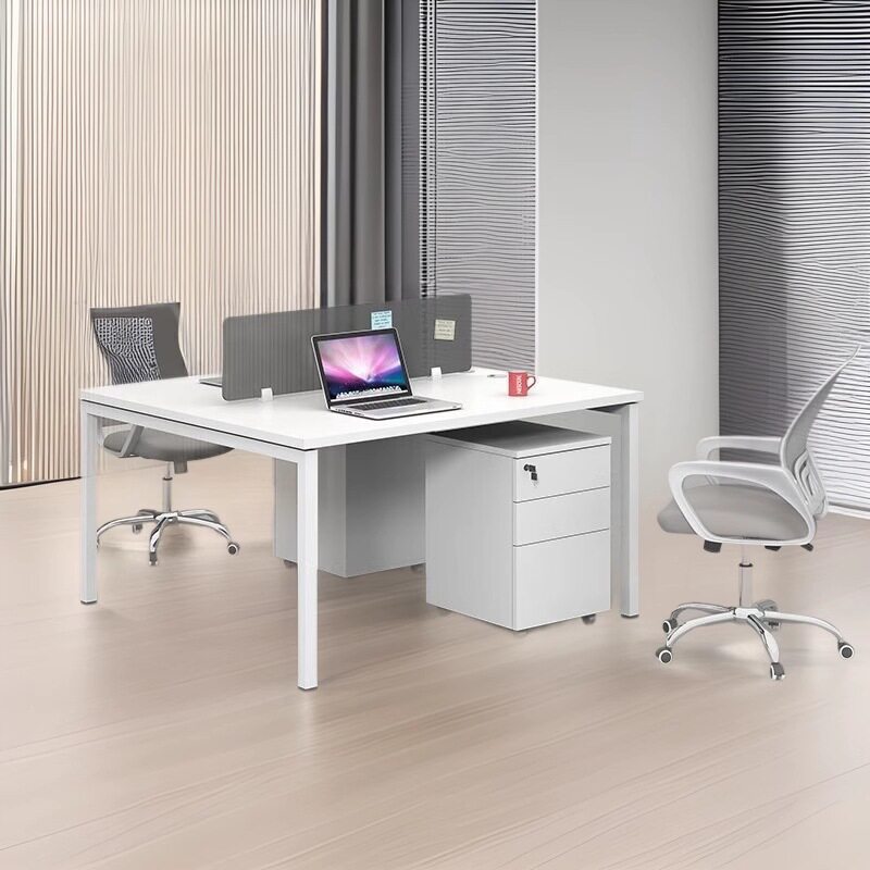 洛阳办公家具员工桌4人位职员办公桌椅组合2人位桌子钢木办公桌