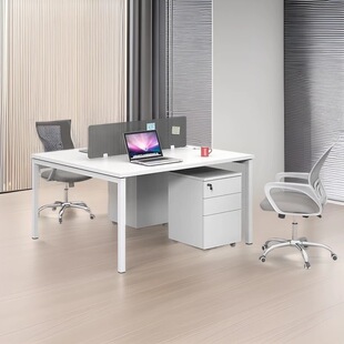 洛阳办公家具员工桌4人位职员办公桌椅组合2人位桌子钢木办公桌