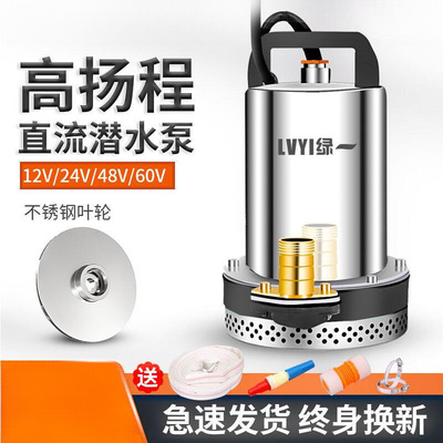 农用48V直流潜水泵12V48V60V高扬程电动车家用抽水泵 水泵