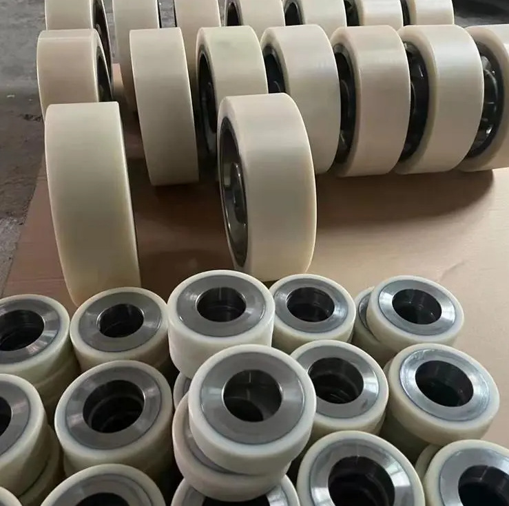 芬瑞特电动单轨吊摩擦驱动轮 355*95单轨吊包胶行走轮