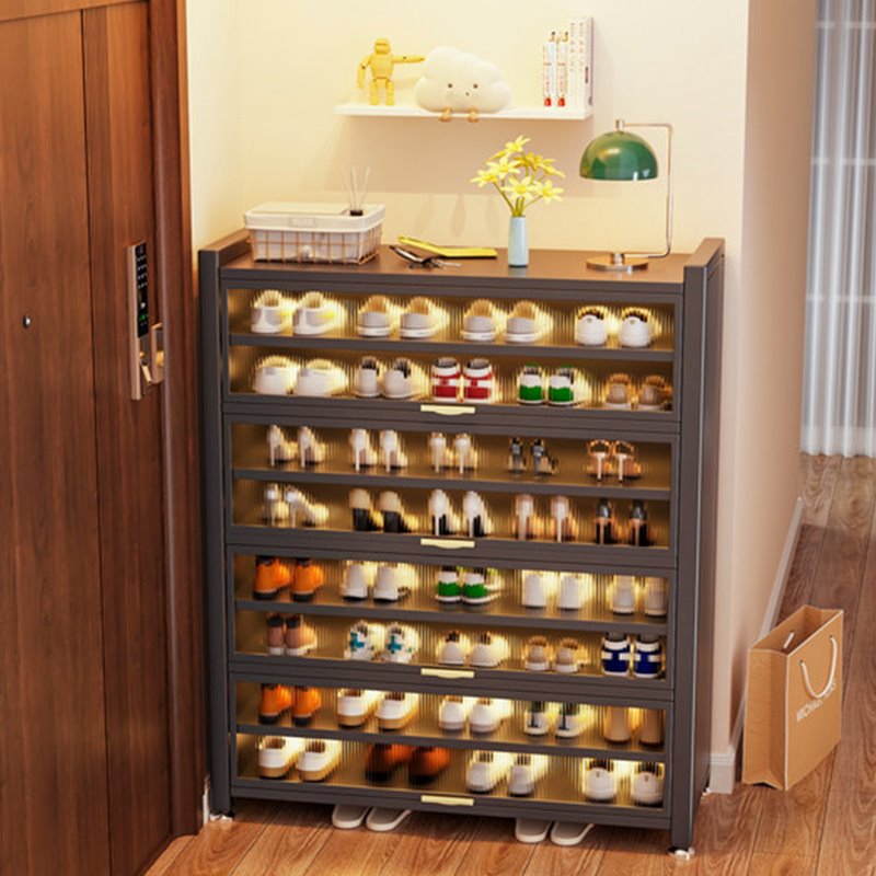 鞋柜2025新款家用门口入户多功能鞋柜收纳柜一体靠墙带门置物架子