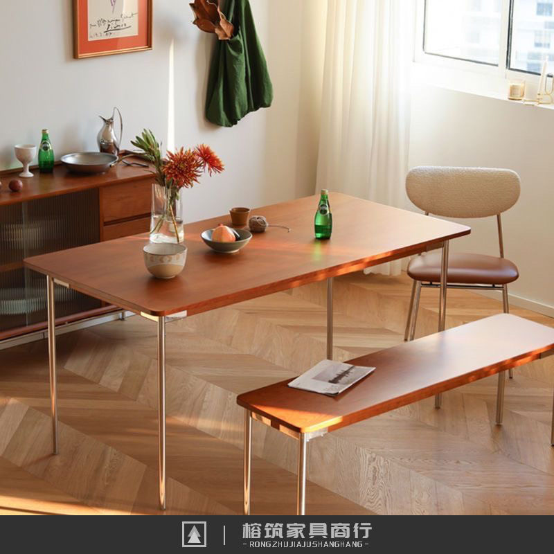 实木北欧日式小户型餐桌椅组合