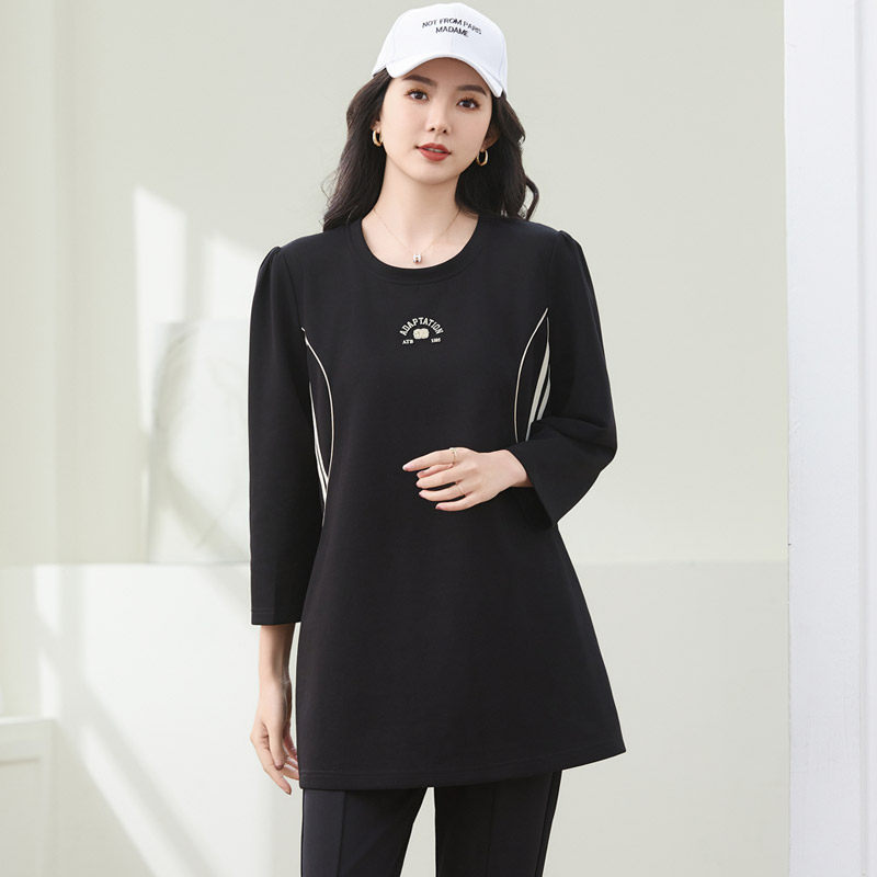 大码女装2024秋装新品200斤z胖mm洋气时尚上衣胖妹妹宽松显瘦T恤,女装/女士精品,大码内搭,淘宝优惠券,粉丝福利购,淘宝优惠卷