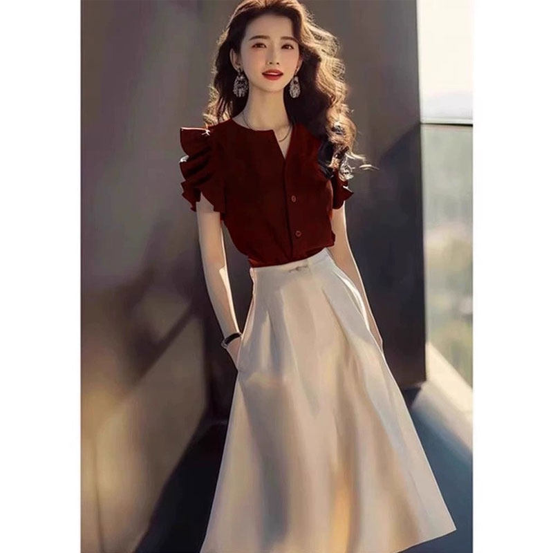 夏装搭配一整套高级感o小洋装气质职业半身裙子两件套装女2024新,女装/女士精品,大码内搭,淘宝优惠券,粉丝福利购,淘宝优惠卷