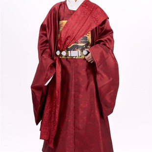 惜物国风 汉服配饰配件汉婚婚服状元郎进士喜庆红色织金喜字披红