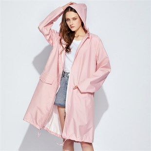 学生旅行成人雨衣女时尚徒步长款拉链防水风衣轻薄全身雨披男潮
