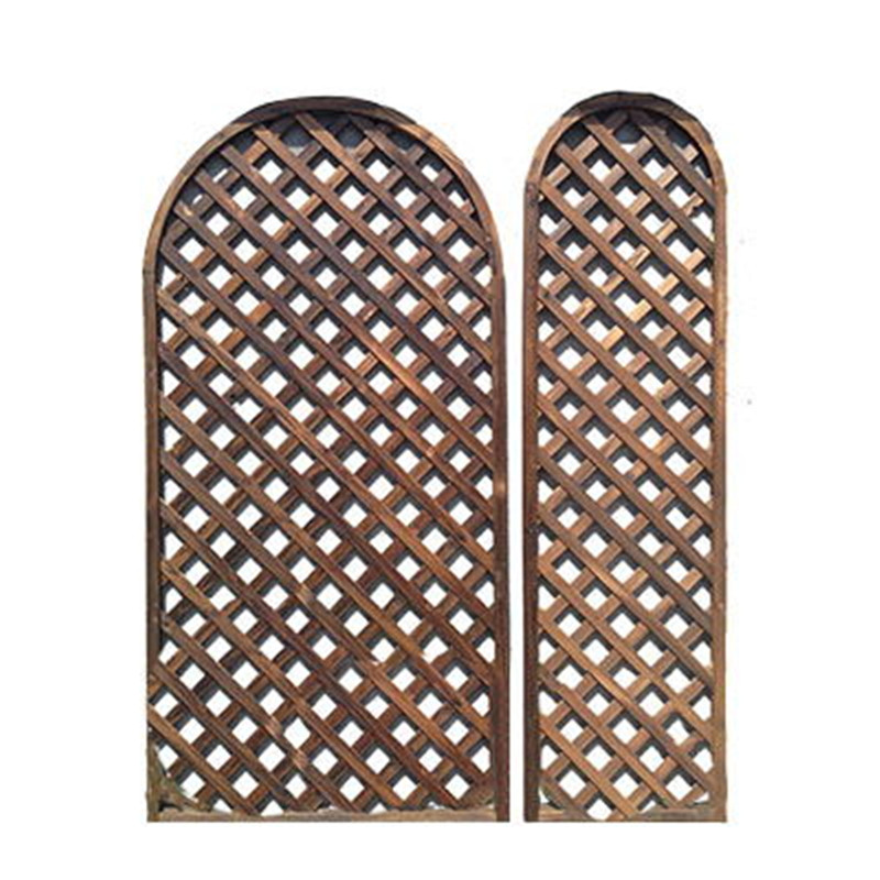 栅栏 防腐木网格户外实木围栏落地装饰网片护栏木篱笆爬藤架加厚