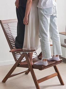 可两叠椅子冬ZT-TY030夏椅用懒人午折睡椅竹躺椅阳台家用休闲实木