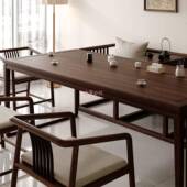 全实木餐TVS桌饭家用大板桌工作桌台去客化实厅书桌木茶桌