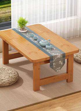 飘窗小桌子小茶几折炕日桌家用木阳台式叠窗台榻实FYX榻米矮茶台
