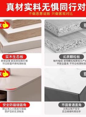 新款实木茶几电视客柜家用现代简约WMW落地式奶油风茶几电组视厅