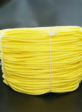 绳厂家聚乙龙HXJ烯黄色尼渔丝安绳三股纤维尼龙耐全磨抗老化包邮