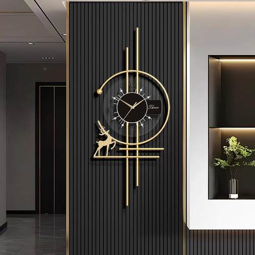 025新创意挂钟客厅挂现代ZGE简约艺术时尚大气钟表家2用款墙静音