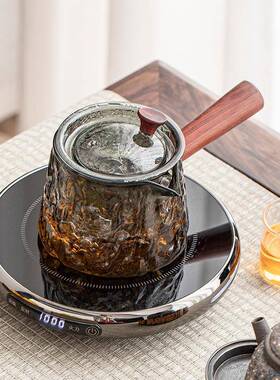 陶炉家离侧把玻璃电壶用茶水分小号煮茶JLT器带过滤泡茶冲茶壶红