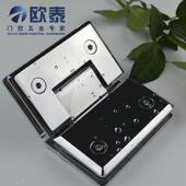 304钢实心淋浴玻璃门合页铰房链五金配见描述件浴室玻璃夹315夹度