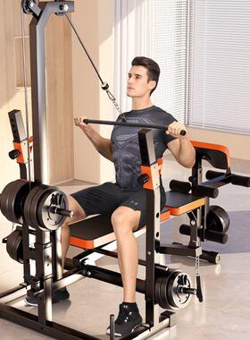 Z1架研博卧推家用杠铃健家用A杠铃架专IYQ业多功能自由举重床器械