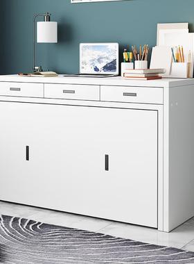 简公约现代多功能折叠隐形床午床休床书桌柜组合转角书TCD柜一体