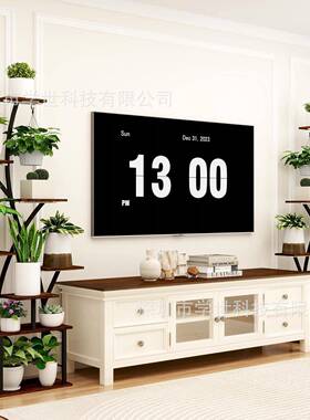 跨境架多阳OUM层合铁木花架客厅台组铁艺花盆架装饰花卉摆件支植