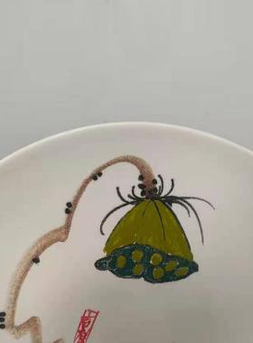 现代新中式意EHO样板陶间瓷挂坐盘客厅盘电视柜玄关书柜创摆盘装